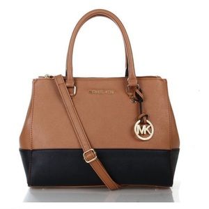 Michael Kors two tone satchel purse